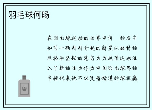 羽毛球何旸